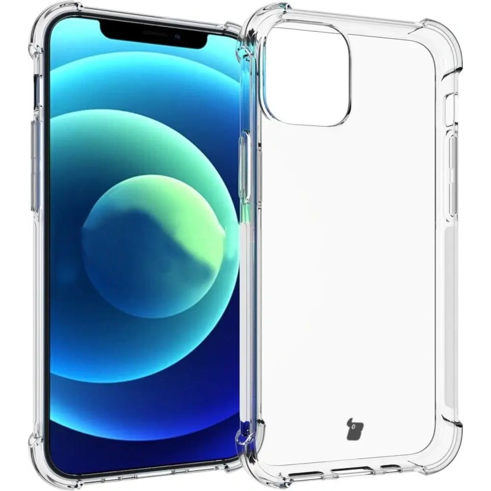 Etui + 2x szkło na ekran + szkło na obiektyw Bizon Case Clear Pack do Apple iPhone 12 Mini przezroczyste