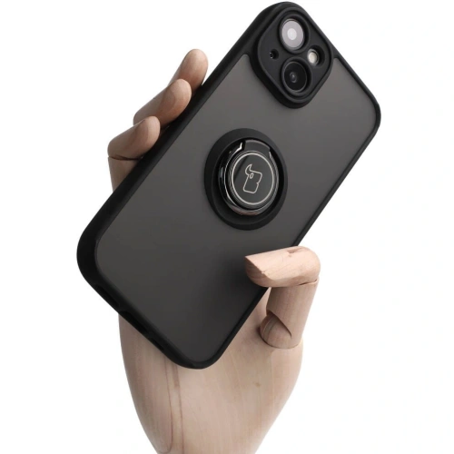 Kup Etui s úchytem na prst Bizon Case Hybrid Ring do Apple iPhone 14 kouřové s černým rámečkem - BIZ7872 - {ean13} - Sklep Home Screen