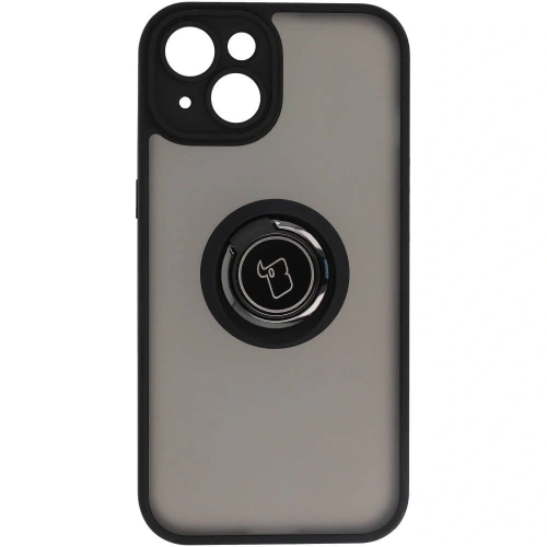 Kup Etui s úchytem na prst Bizon Case Hybrid Ring do Apple iPhone 14 kouřové s černým rámečkem - BIZ7872 - {ean13} - Sklep Home Screen