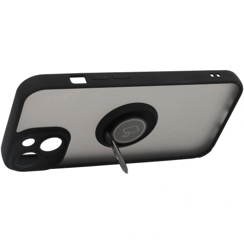 Kup Etui s úchytem na prst Bizon Case Hybrid Ring do Apple iPhone 14 kouřové s černým rámečkem - BIZ7872 - {ean13} - Sklep Home Screen