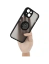 Kup Etui s úchytem na prst Bizon Case Hybrid Ring do Apple iPhone 14 kouřové s černým rámečkem - BIZ7872 - {ean13} - Sklep Home Screen