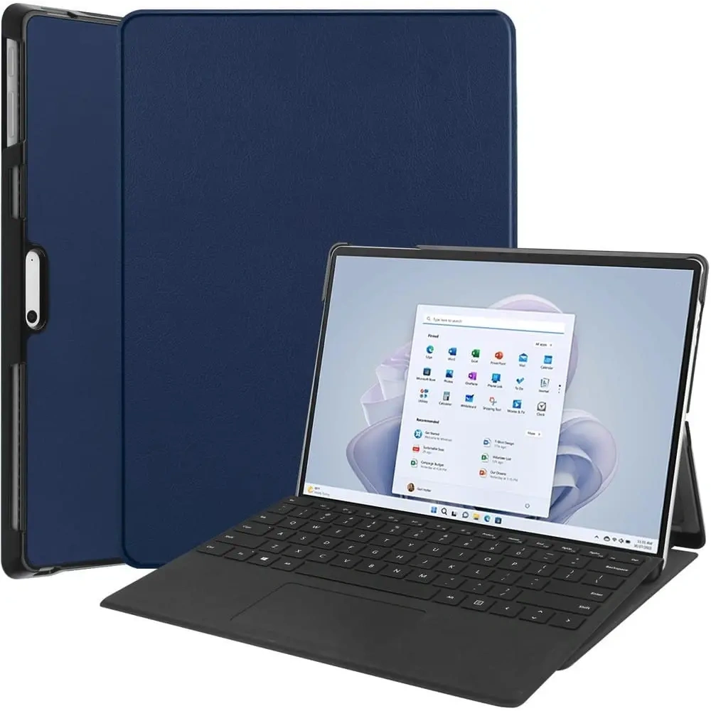 Etui Bizon Case Tab Croc do Microsoft Surface Pro 11 / 10 / 9 granatowe