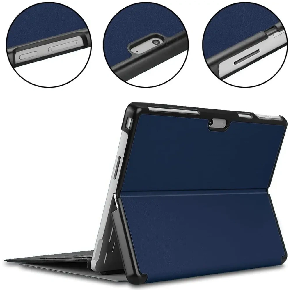 Etui Bizon Case Tab Croc do Microsoft Surface Pro 11 / 10 / 9 granatowe
