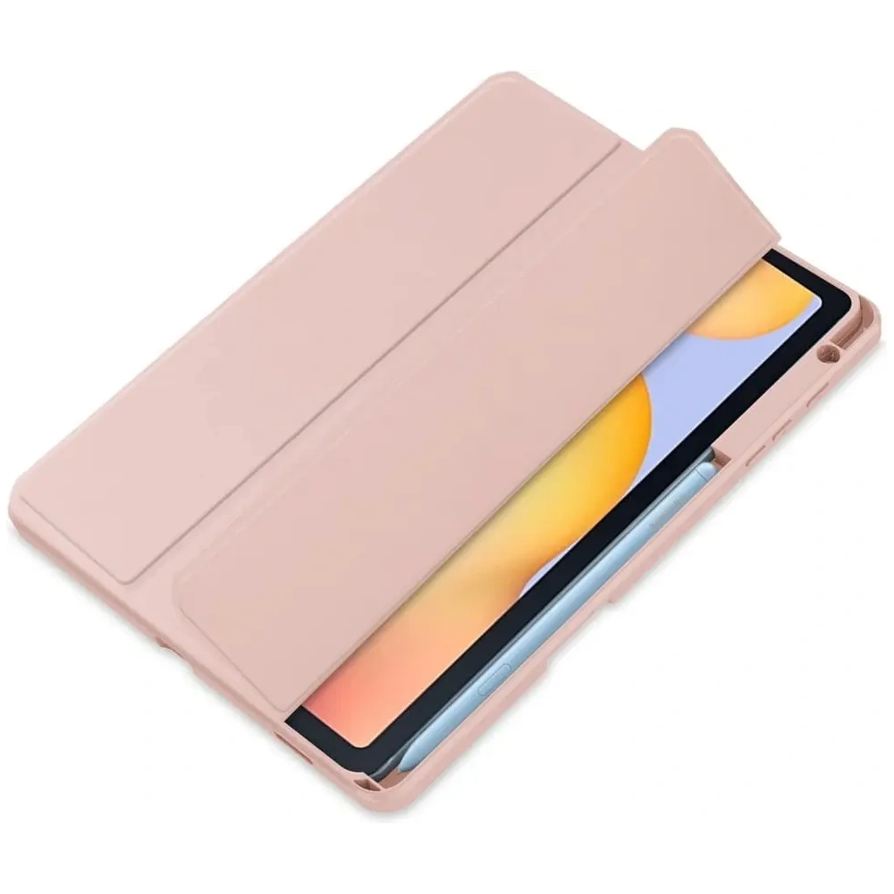 Etui Bizon Case Tab Clear Matt do Samsung Galaxy Tab S6 Lite 2024/2022/2020 różowozłote