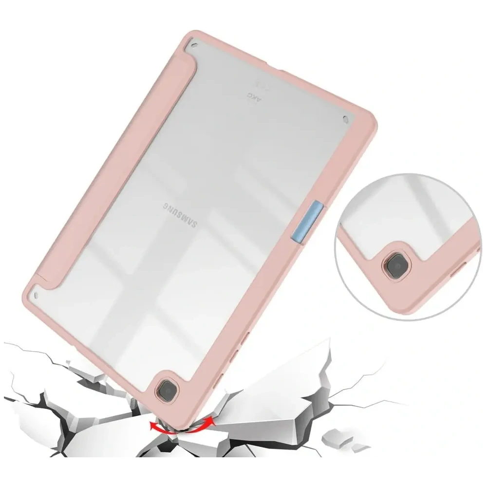 Etui Bizon Case Tab Clear Matt do Samsung Galaxy Tab S6 Lite 2024/2022/2020 różowozłote