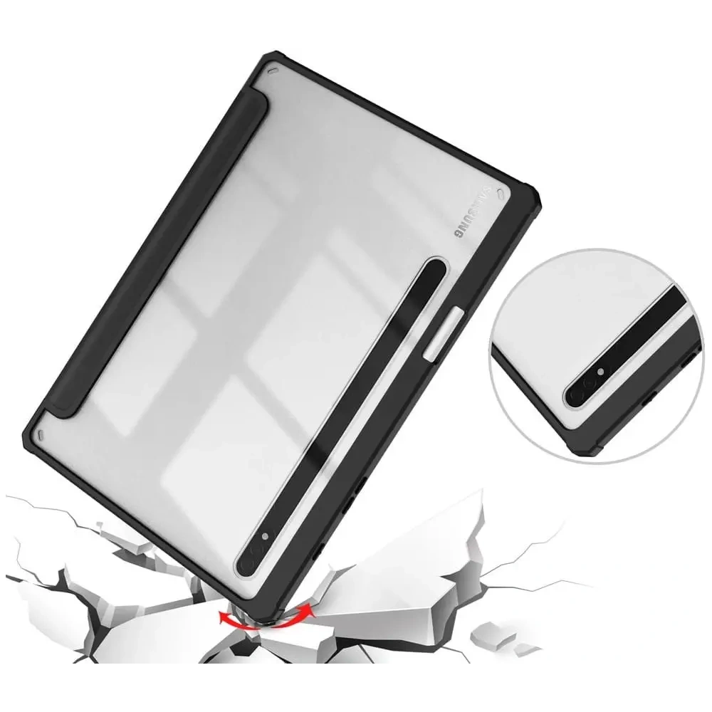 Etui Bizon Case Tab Clear Matt do Samsung Galaxy Tab S8 / S7 czarne
