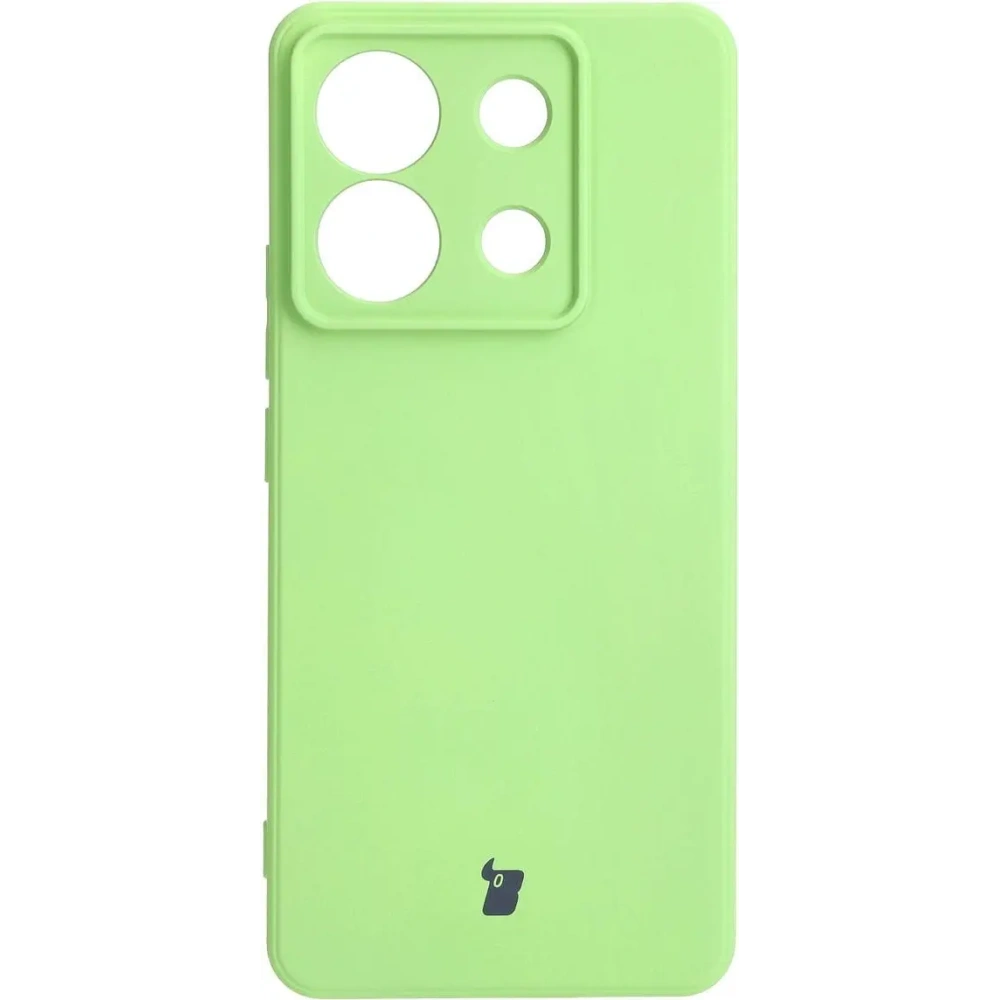 Etui Bizon Case Silicone Sq do Xiaomi Poco X6 / Xiaomi Redmi Note 13 Pro 5G jasnozielone
