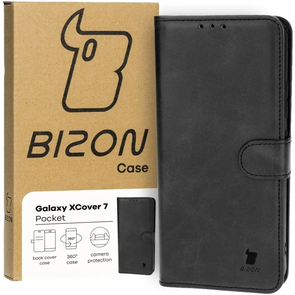 Etui z klapką Bizon Case Pocket do Samsung Galaxy Xcover7 czarne