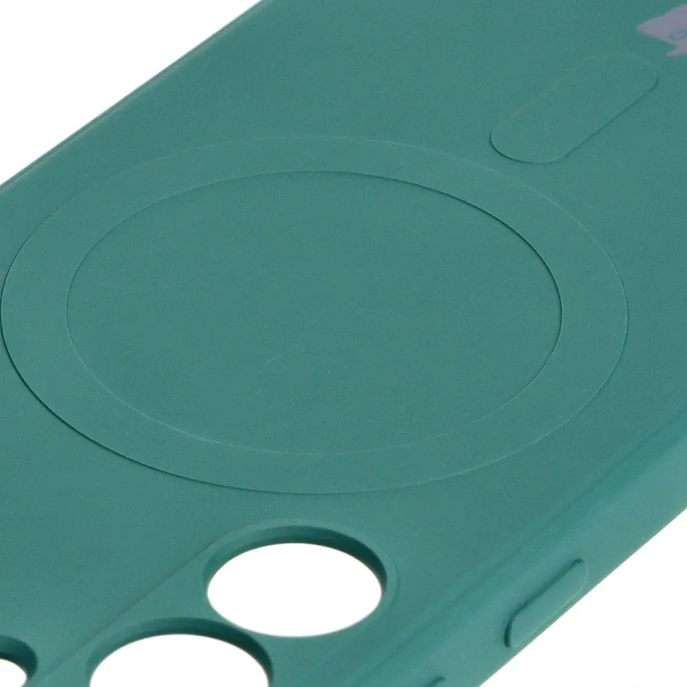 Etui Bizon Case Silicone Magnetic Sq do Samsung Galaxy S24 ciemnozielone