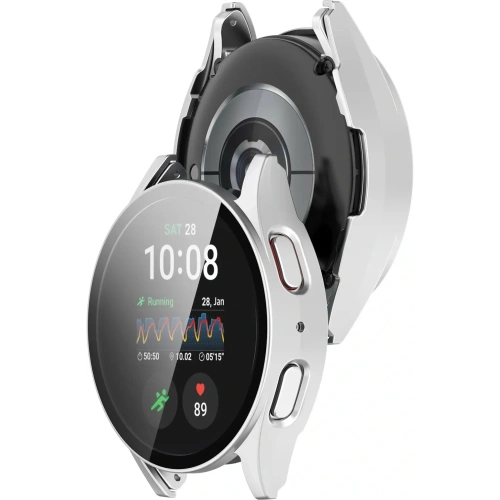 Kup Etui ze szkłem do zegarka Bizon Case+Glass Watch do Samsung Galaxy Watch 7 44 mm satynowo srebrne - BIZ7916 - {ean13} - Sklep Home Screen