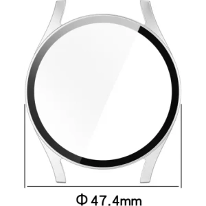 Kup Etui ze szkłem do zegarka Bizon Case+Glass Watch do Samsung Galaxy Watch 7 44 mm satynowo srebrne - BIZ7916 - {ean13} - Sklep Home Screen