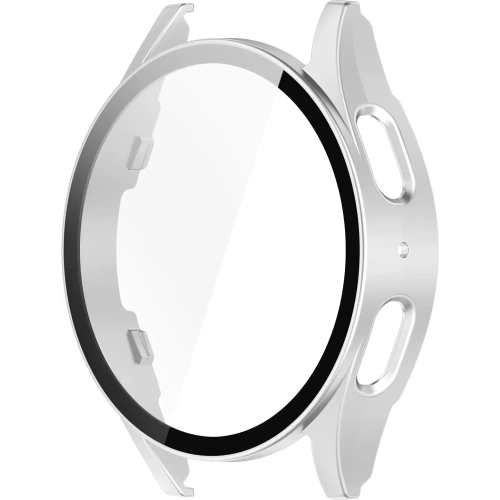 Kup Etui ze szkłem do zegarka Bizon Case+Glass Watch do Samsung Galaxy Watch 7 44 mm satynowo srebrne - BIZ7916 - {ean13} - Sklep Home Screen