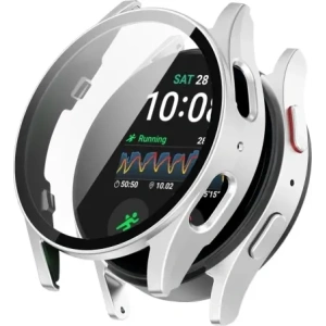 Kup Etui ze szkłem do zegarka Bizon Case+Glass Watch do Samsung Galaxy Watch 7 44 mm satynowo srebrne - BIZ7916 - {ean13} - Sklep Home Screen