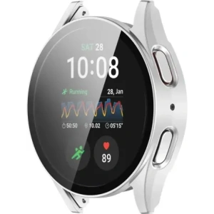 Kup Etui ze szkłem do zegarka Bizon Case+Glass Watch do Samsung Galaxy Watch 7 44 mm satynowo srebrne - BIZ7916 - {ean13} - Sklep Home Screen