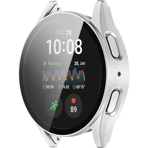 Kup Etui ze szkłem do zegarka Bizon Case+Glass Watch do Samsung Galaxy Watch 7 44 mm satynowo srebrne - BIZ7916 - {ean13} - Sklep Home Screen