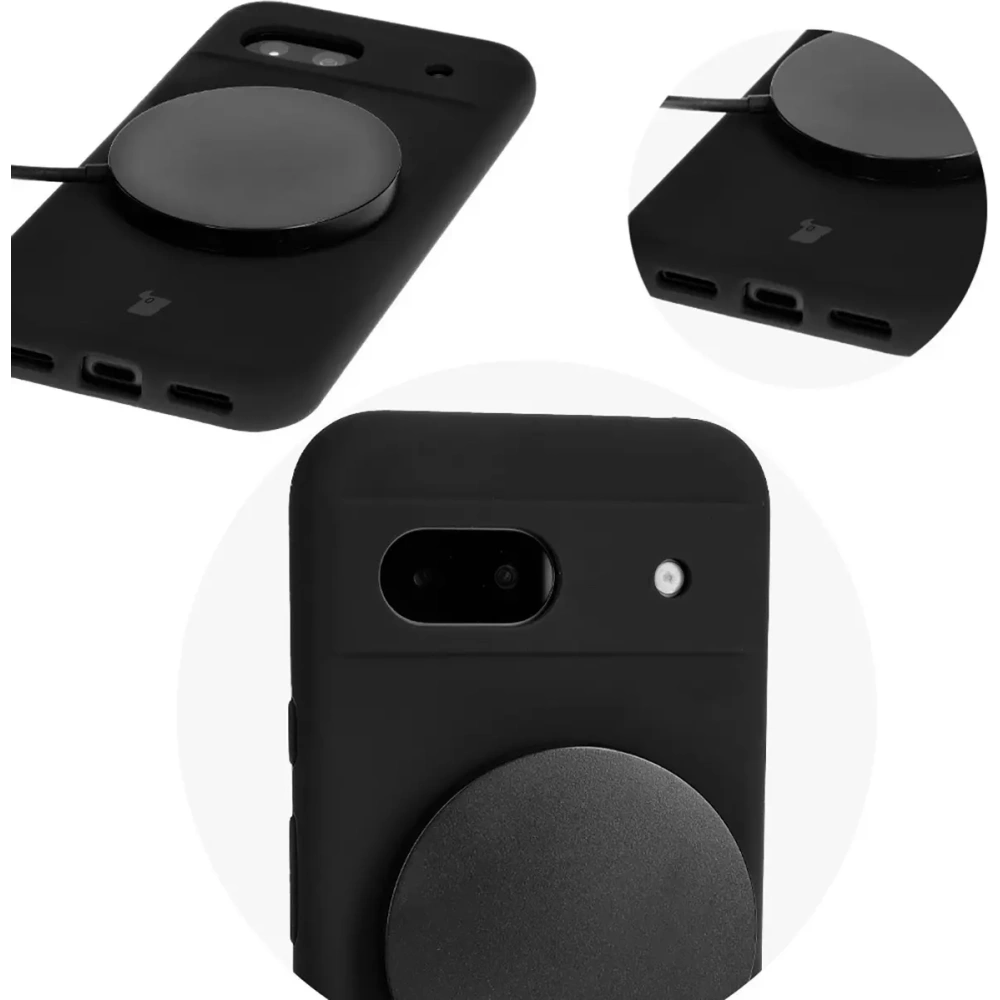 Silikonowe etui Bizon Soft Case do Google Pixel 8a czarne