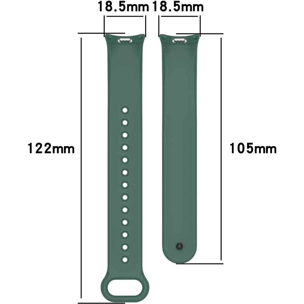 Silikonowy pasek Bizon Strap Watch Silicone do Xiaomi Smart Band 9 / 9 NFC / 8 ciemnozielony