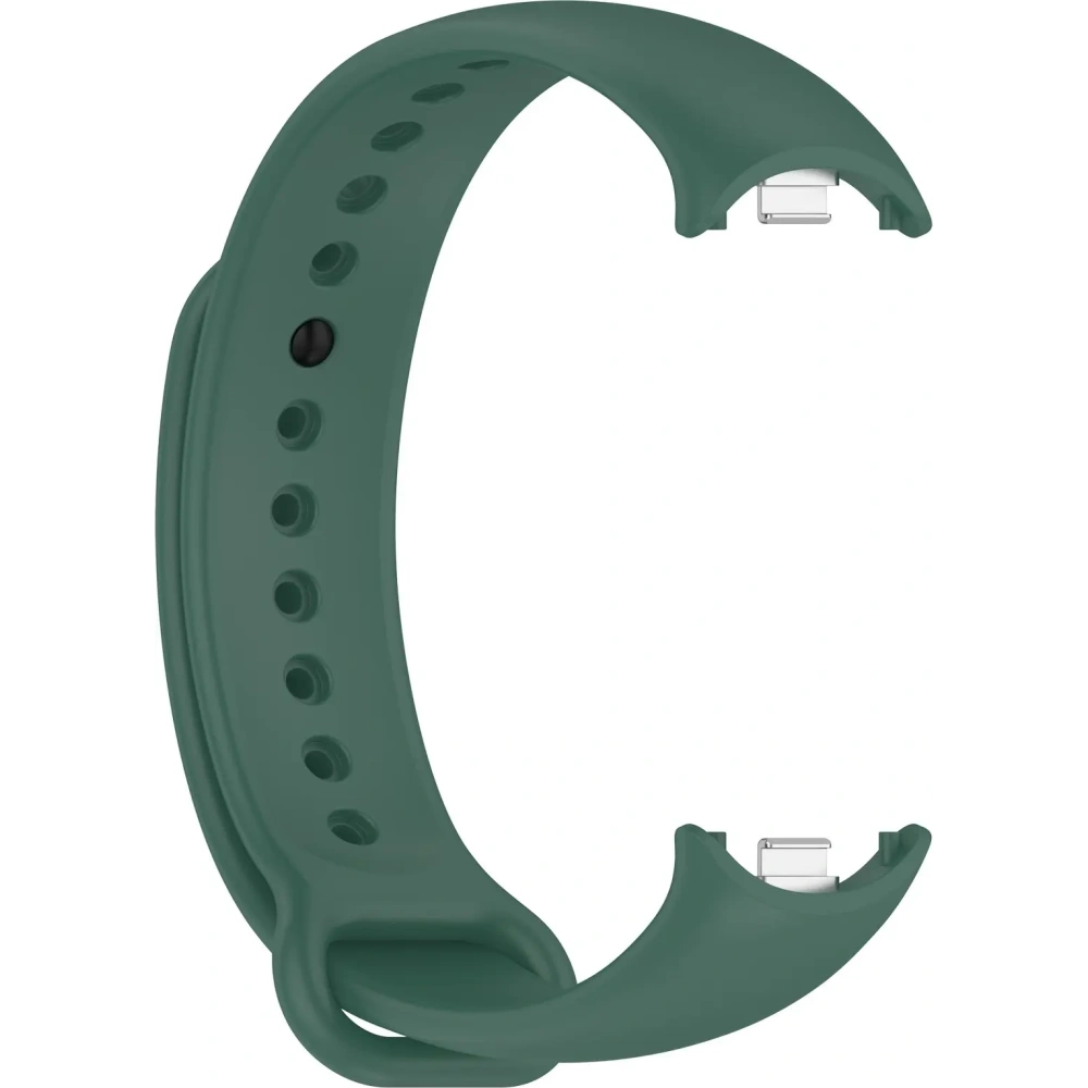 Silikonowy pasek Bizon Strap Watch Silicone do Xiaomi Smart Band 9 / 9 NFC / 8 ciemnozielony