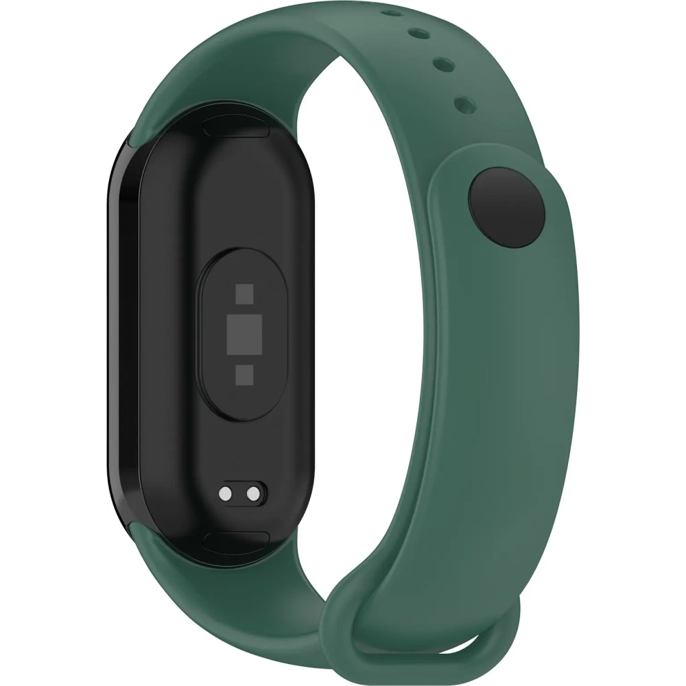 Silikonowy pasek Bizon Strap Watch Silicone do Xiaomi Smart Band 9 / 9 NFC / 8 ciemnozielony