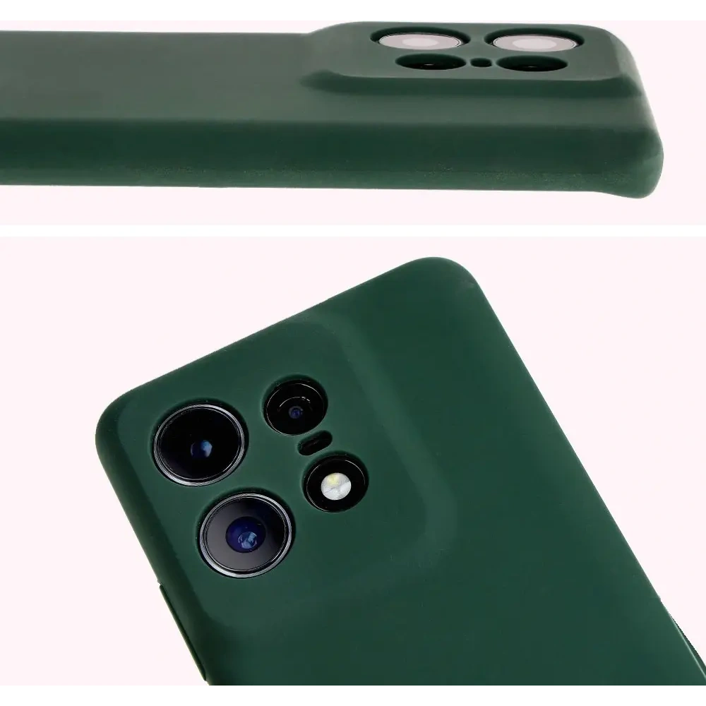 Silikonowe etui Bizon Soft Case do Motorola Edge 50 Pro ciemnozielone