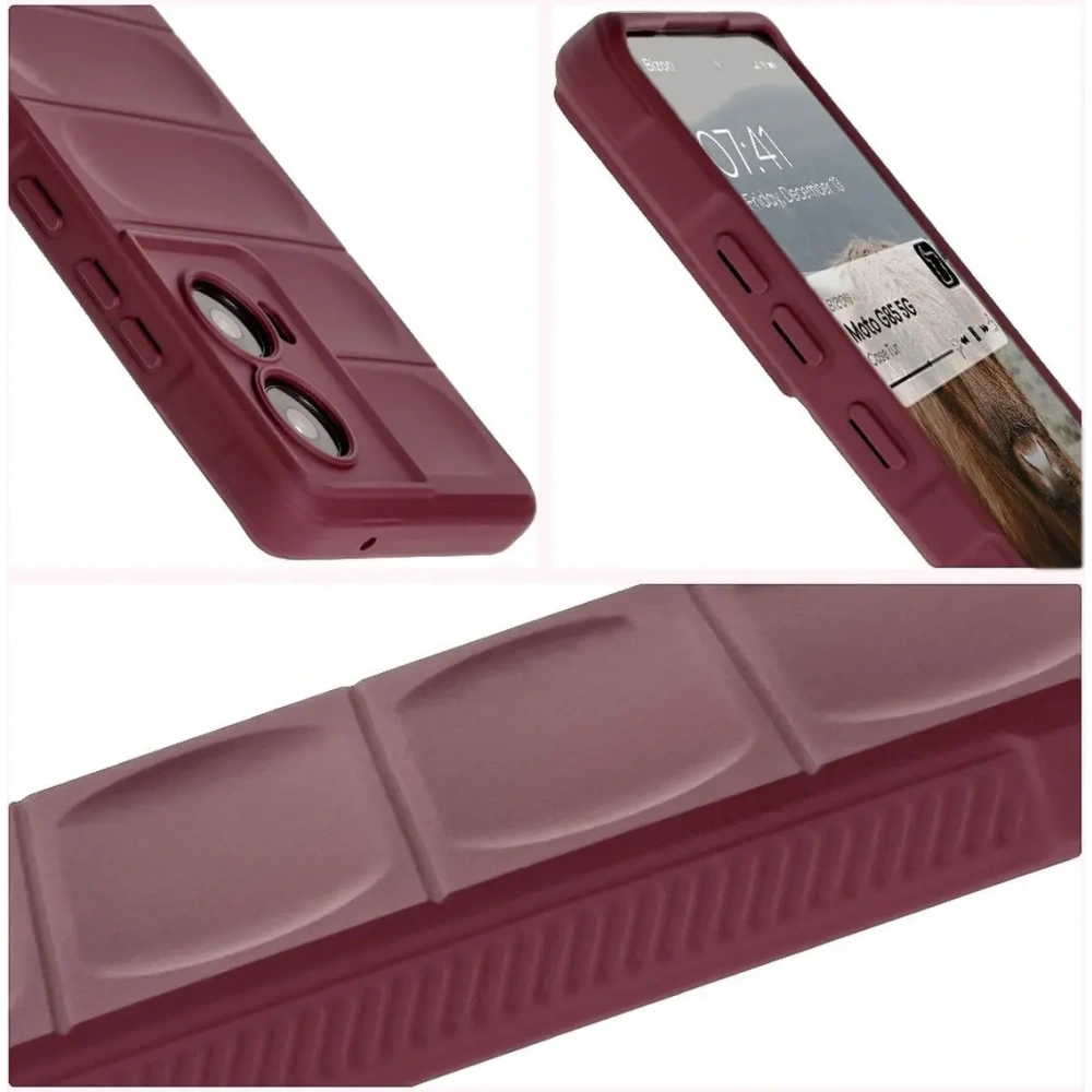 Pancerne etui Bizon Case Tur do Motorola Moto G85 5G ciemnofioletowe