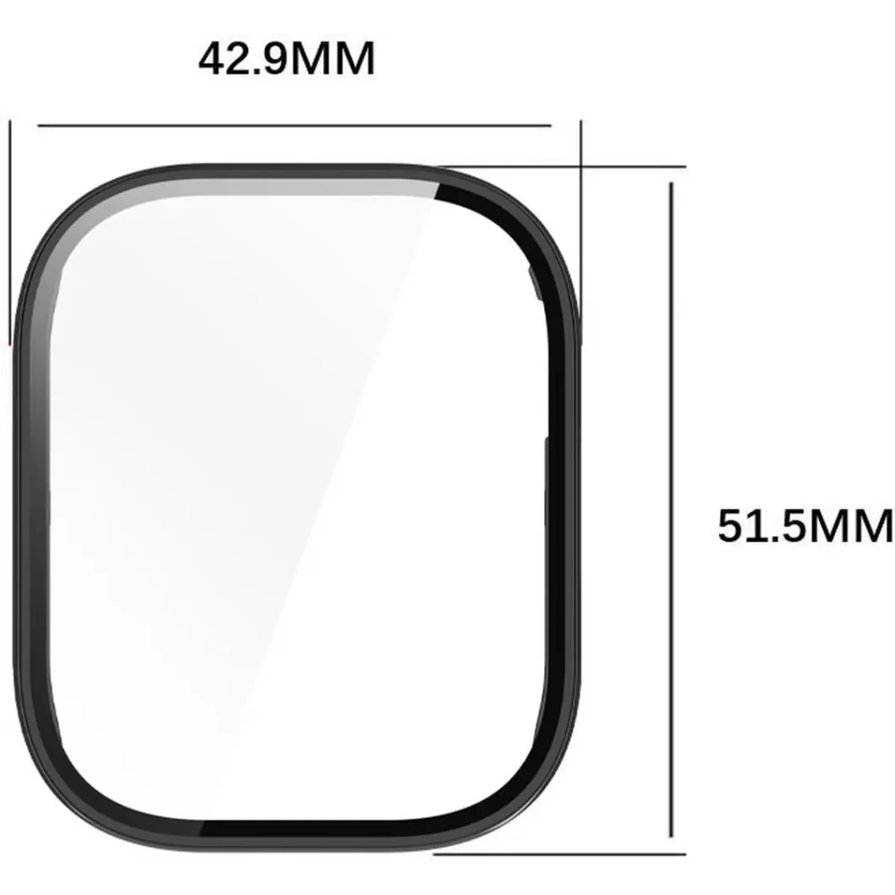 Etui ze szkłem do zegarka Bizon Case+Glass Watch do Xiaomi Redmi Watch 5 Active czarne