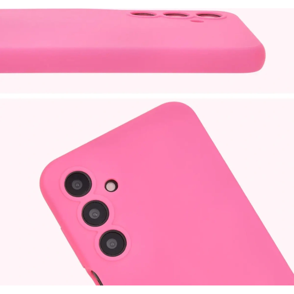 Silikonowe etui Bizon Soft Case do Samsung Galaxy A16 4G/5G neonowo-różowe