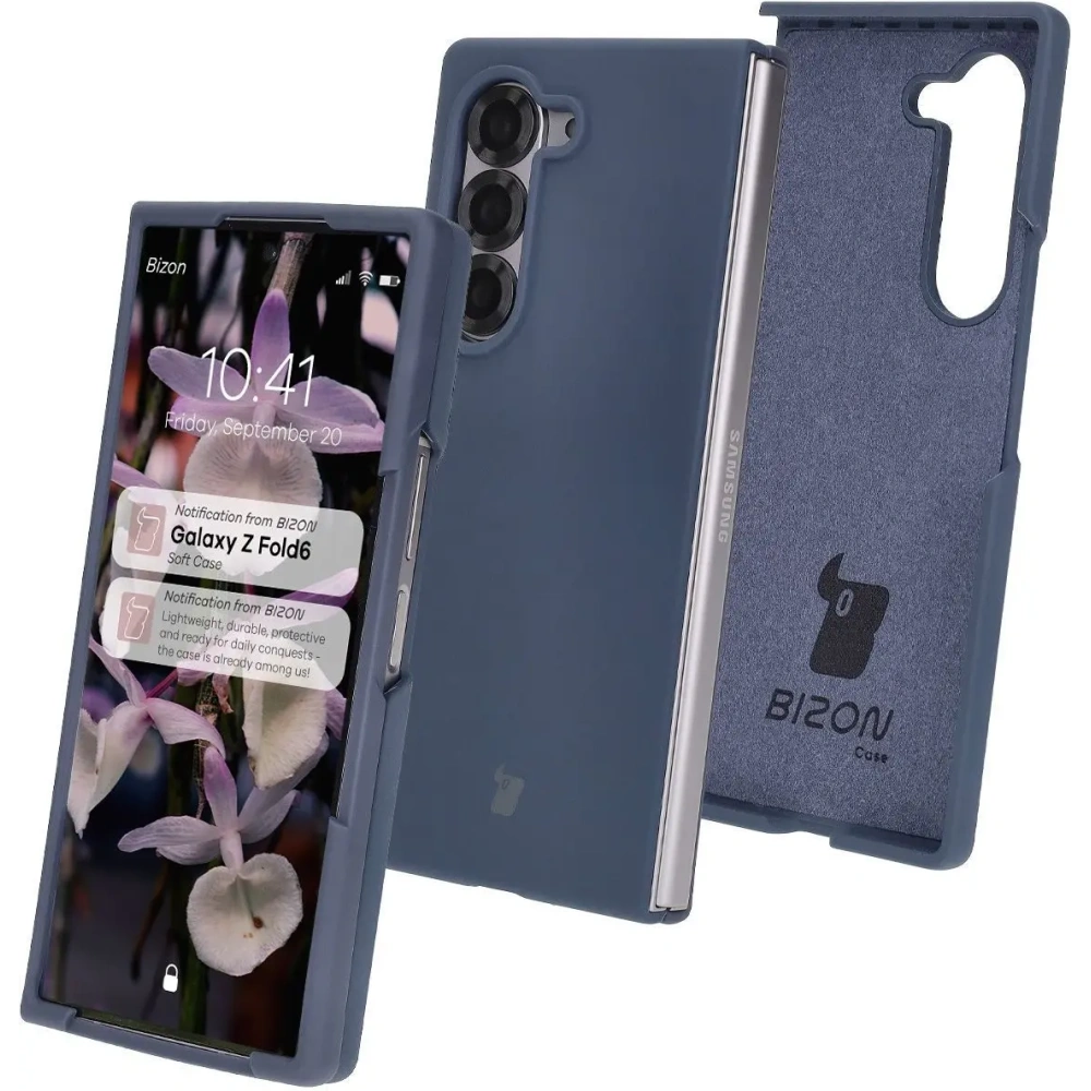 Silikonowe etui Bizon Soft Case do Samsung Galaxy Z Fold6 ciemnoniebieskie