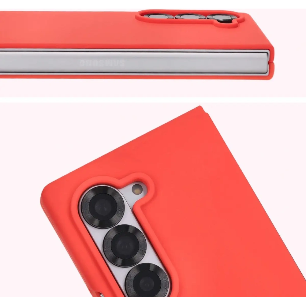 Silikonowe etui Bizon Soft Case do Samsung Galaxy Z Fold6 czerwone