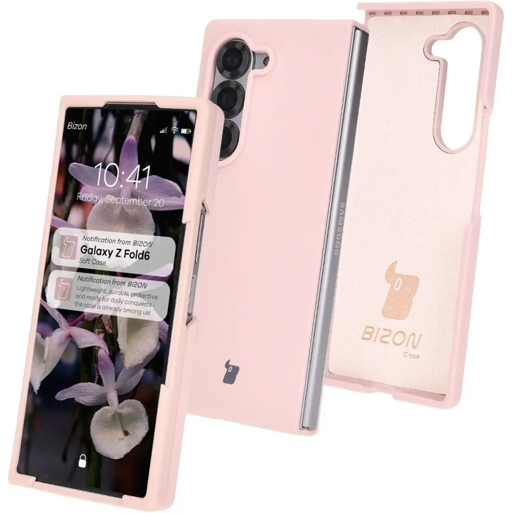 Silikonowe etui Bizon Soft Case do Samsung Galaxy Z Fold6 jasnoróżowe
