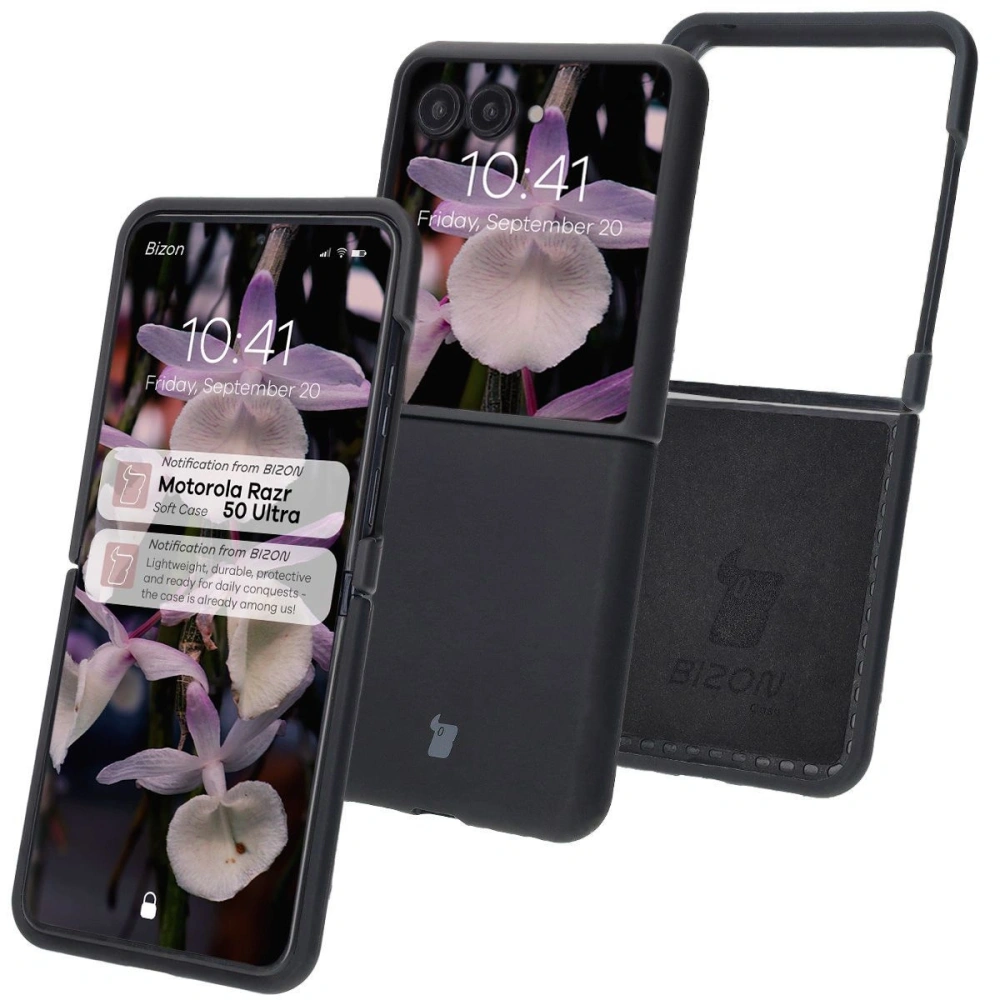 Silikonowe etui Bizon Soft Case do Motorola Razr 50 Ultra czarne