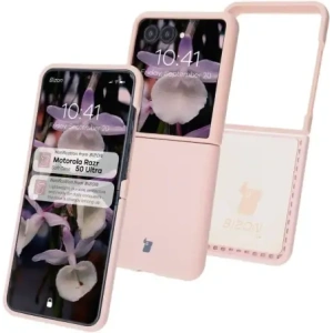Bizon Soft Case Motorola Razr 50 Ultra light pink