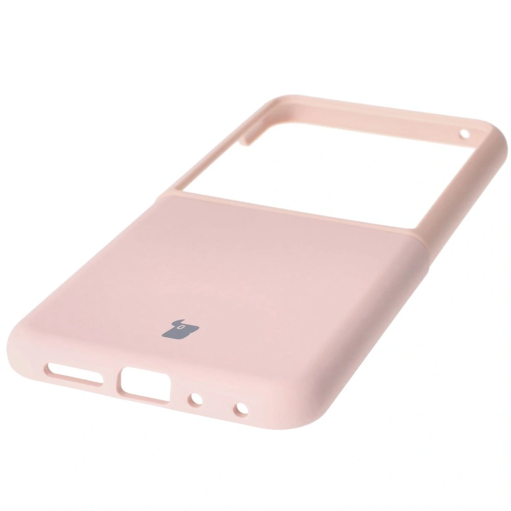 Silikonowe etui Bizon Soft Case do Motorola Razr 50 Ultra jasnoróżowe