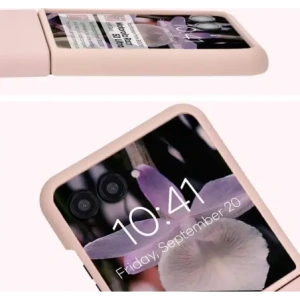 Silikonowe etui Bizon Soft Case do Motorola Razr 50 Ultra jasnoróżowe