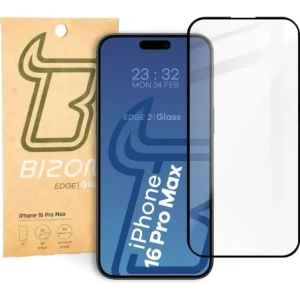 Kup Tvrzené sklo Bizon Glass Edge 2 pro Apple iPhone 16 Pro Max černý rám - BIZ7947 - {ean13} - Sklep Home Screen