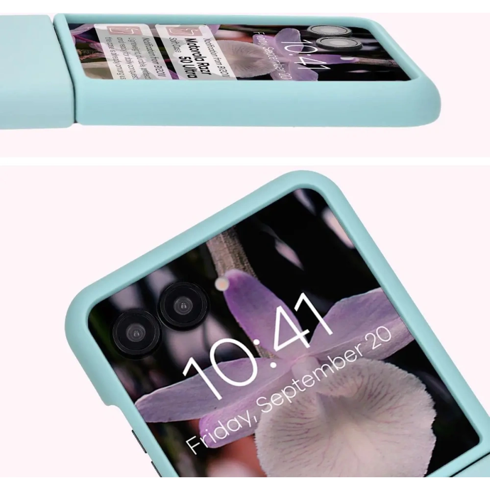 Silikonowe etui Bizon Soft Case do Motorola Razr 50 Ultra jasnoniebieskie