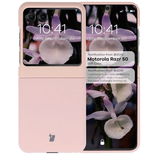 Kup Silikonový obal Bizon Soft Case pro Motorola Razr 50 světle růžový - BIZ7952 - {ean13} - Sklep Home Screen