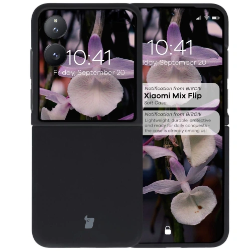 Kup Silikonowe etui Bizon Soft Case do Xiaomi Mix Flip czarne - BIZ7953 - {ean13} - Sklep Home Screen