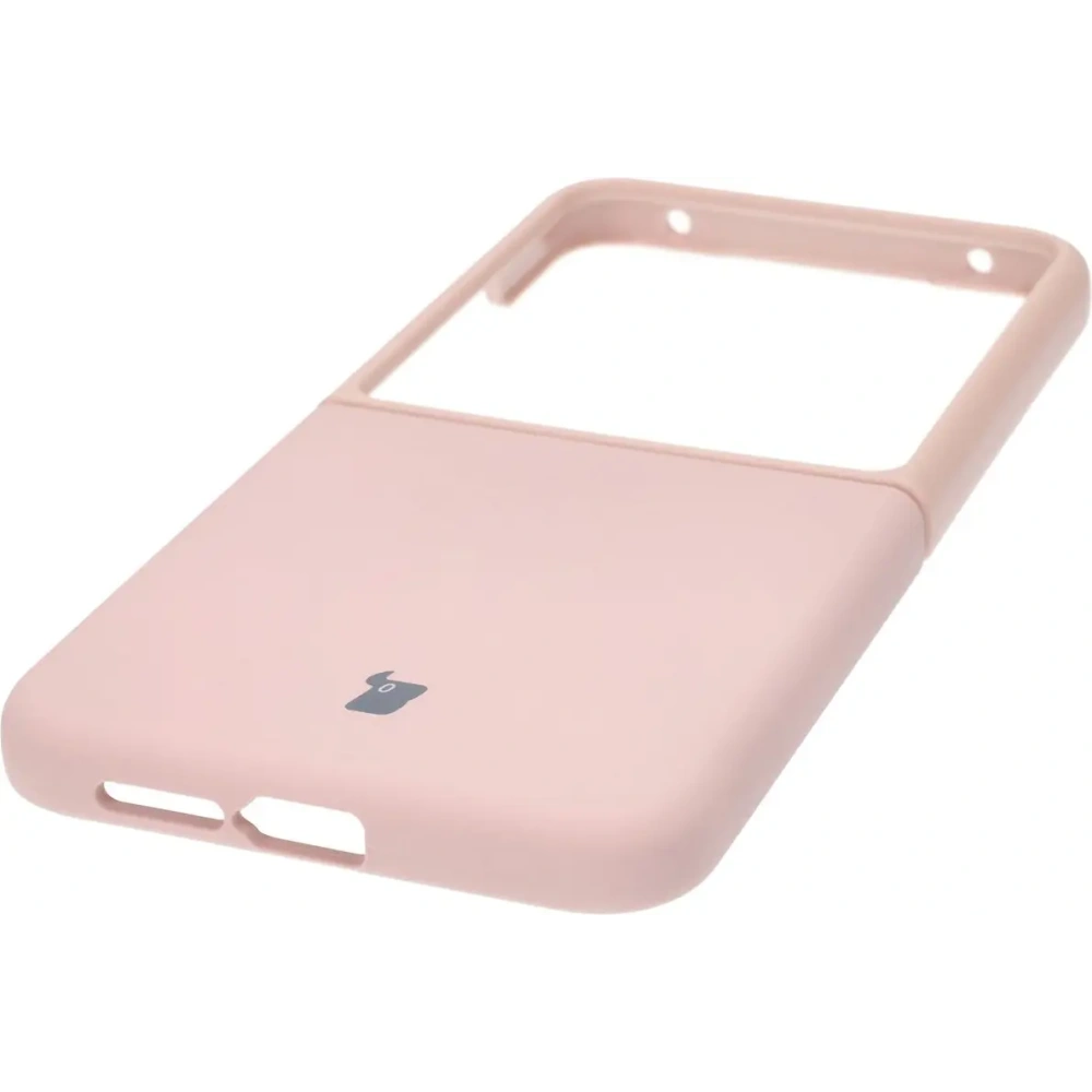Silikonowe etui Bizon Soft Case do Xiaomi Mix Flip jasnoróżowe
