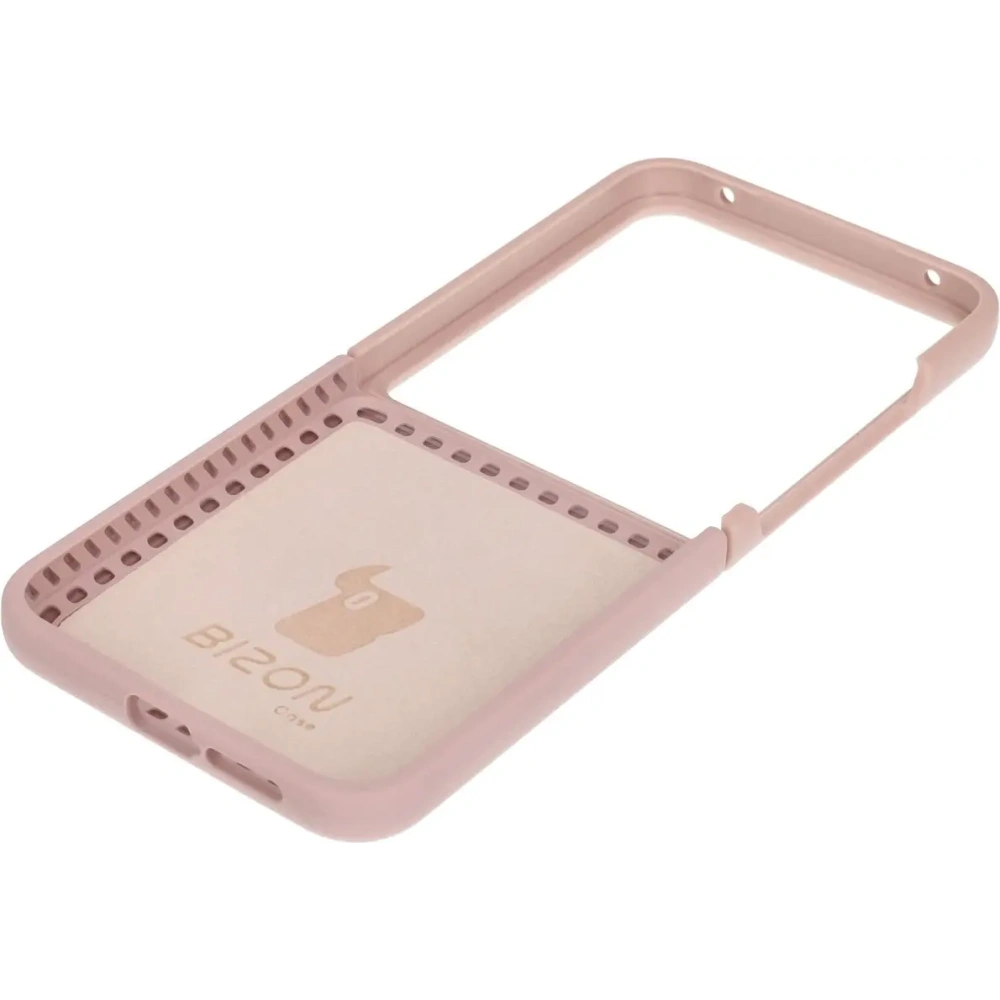 Silikonowe etui Bizon Soft Case do Xiaomi Mix Flip jasnoróżowe