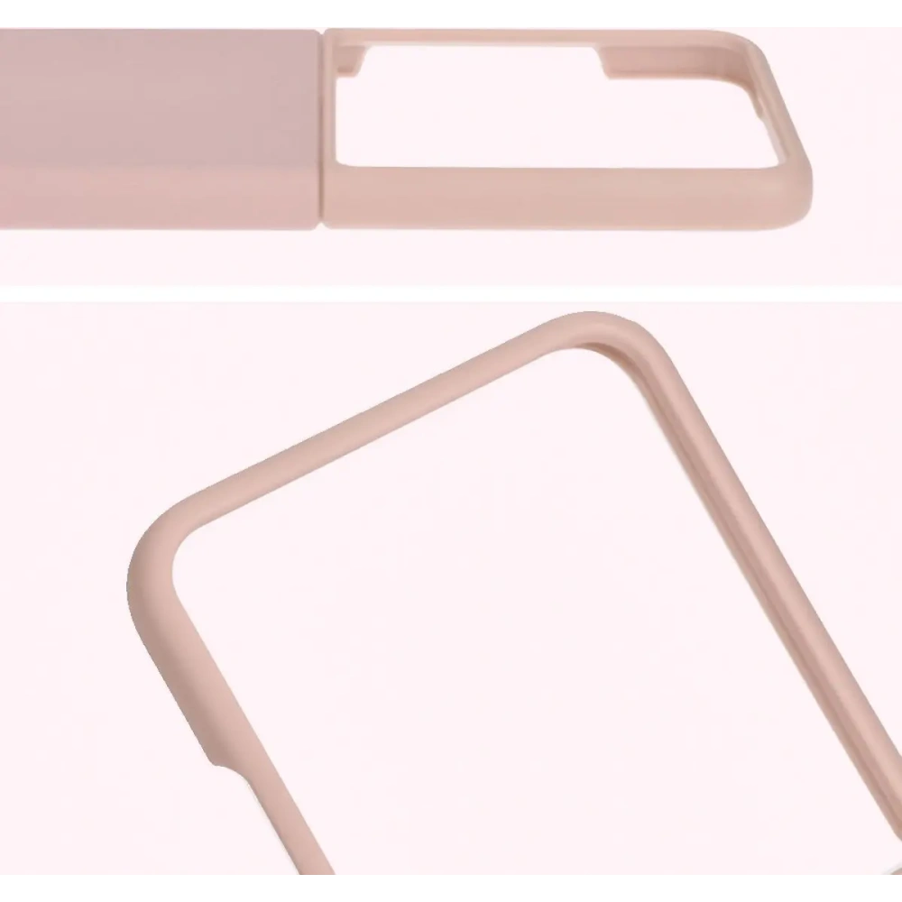 Silikonowe etui Bizon Soft Case do Xiaomi Mix Flip jasnoróżowe