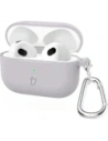 Silikonowe etui z karabińczykiem Bizon Case Headphone Silicone do Apple AirPods 4 jasnofioletowe