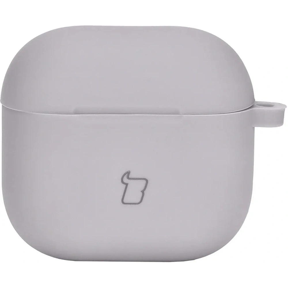 Silikonowe etui z karabińczykiem Bizon Case Headphone Silicone do Apple AirPods 4 jasnofioletowe
