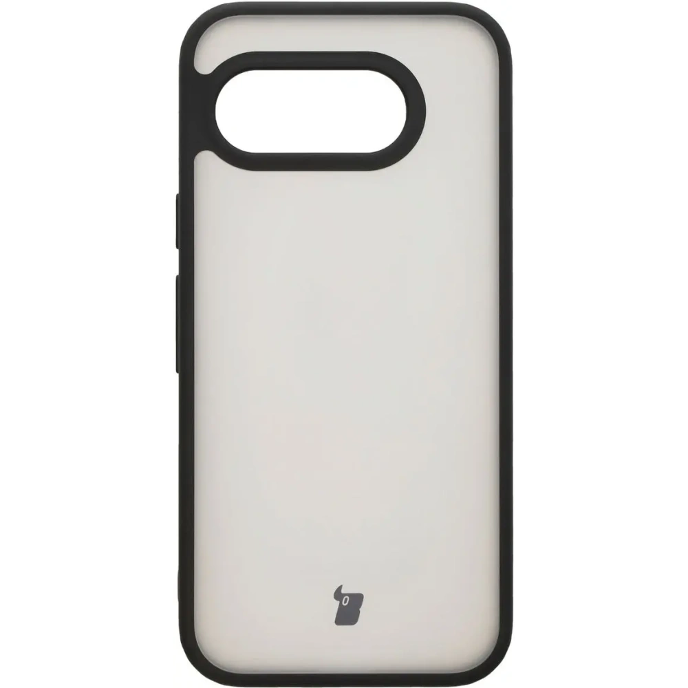 Etui Bizon Case Angelo do Google Pixel 9a przydymione z czarną ramką