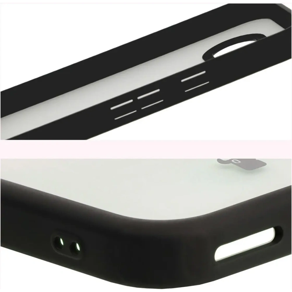 Etui Bizon Case Angelo do Google Pixel 9a przydymione z czarną ramką