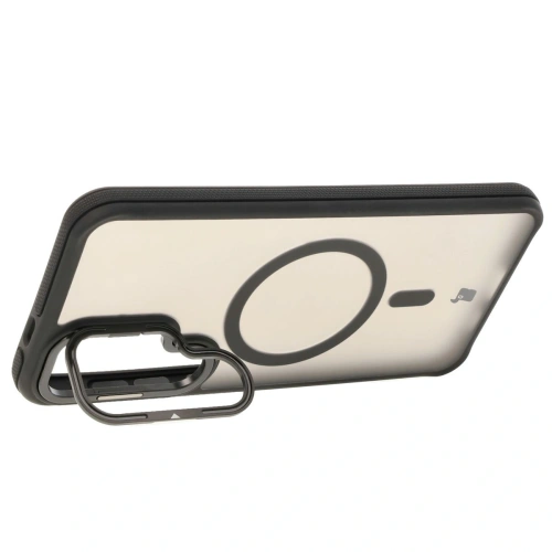 Kup Etui s podstavcem a magnetickým kroužkem Bizon Case Eclipse pro Samsung Galaxy S25 Plus kouřové s černým rámem - BIZ7958 - {ean13} - Sklep Home Screen