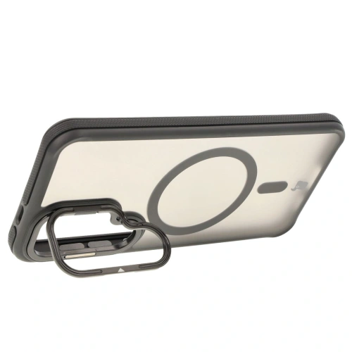 Kup Etui z podstawką i pierścieniem magnetycznym Bizon Case Eclipse do Samsung Galaxy S25 przydymione z czarną ramką - BIZ7960 - {ean13} - Sklep Home Screen