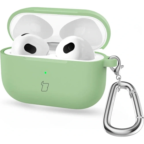 Kup Silikonowe etui z karabińczykiem Bizon Case Headphone Silicone do Apple AirPods 4 jasnozielone - BIZ7964 - {ean13} - Sklep Home Screen