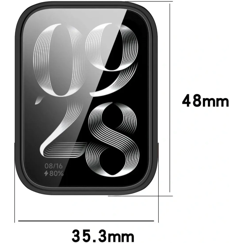 Etui z osłoną ekranu Bizon Case Watch Felipe do Xiaomi Mi Smart Band 9 Pro czarne