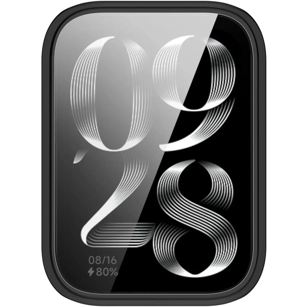 Etui z osłoną ekranu Bizon Case Watch Felipe do Xiaomi Mi Smart Band 9 Pro czarne